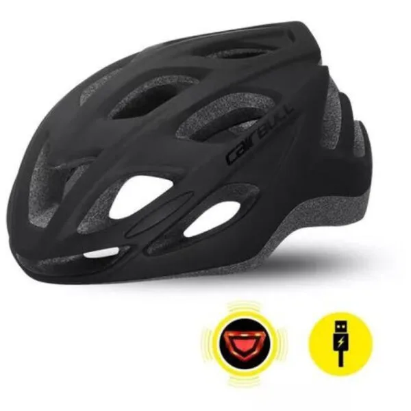 CASCO CAIRBULL RACE MASTER NEGRO CON LUZ
